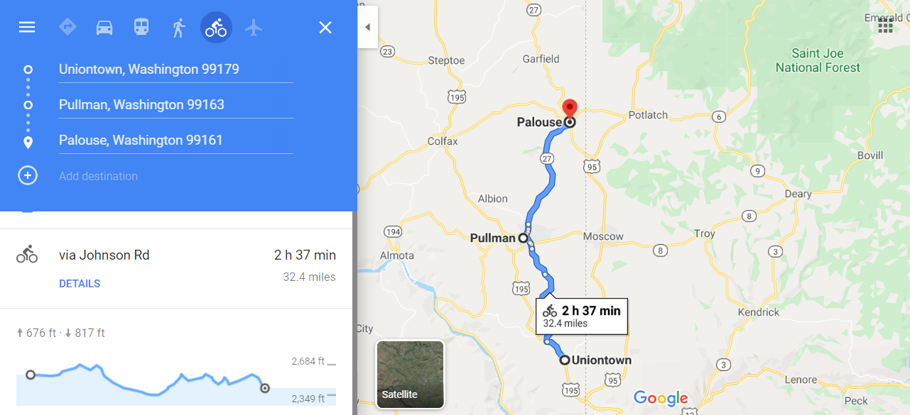 Columbia River Gorge Tour Concept Part 2: Dayton to Spokane Three Different Ways